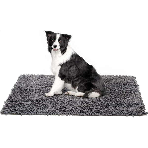 Tucker Murphy Pet™ Indoor Dog Chenille Rug Dogs Mud Mat Pet Food Mats